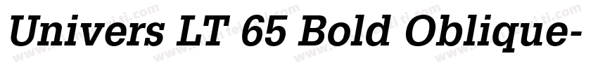 Univers LT 65 Bold Oblique字体转换